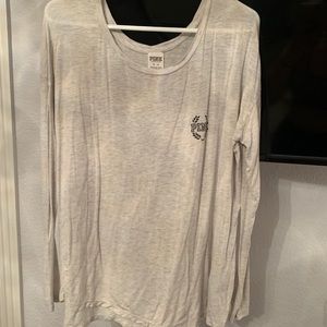 PINK Heather Long Sleeve Lounge Shirt